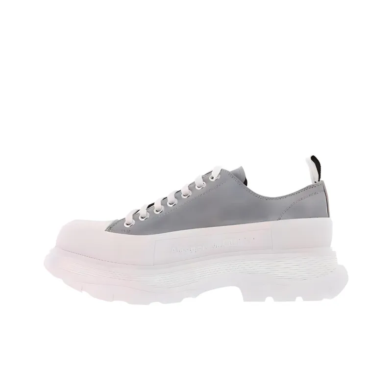 Alexander McQueen Tread Slick Low Top Platform Shoes Men's Gray-0