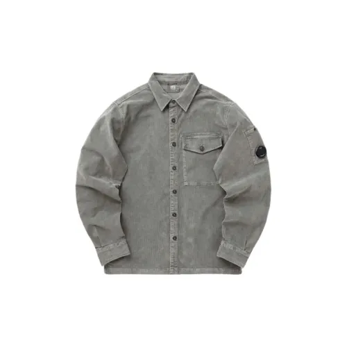 C.P.Company Shirts Men Gray Green