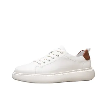 OCEANIA ROO Australasian Kangaroo Cushioning Lightweight Height Increasing Low Top Skateboard Shoes Men's White