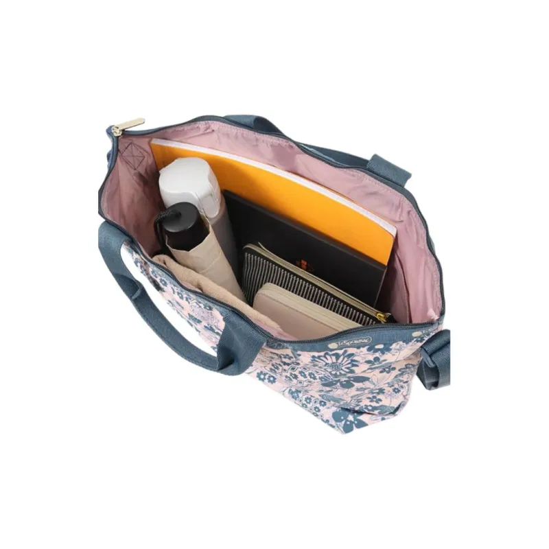 LeSportsac Nylon Tote Bag Shopping Bag Shoulder Bag Crossbody Bag Handbag Women's Pink & Blue-5