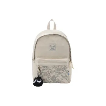 SEM/R Polyester Laptop Backpack Large Size Unisex Ecru/Black