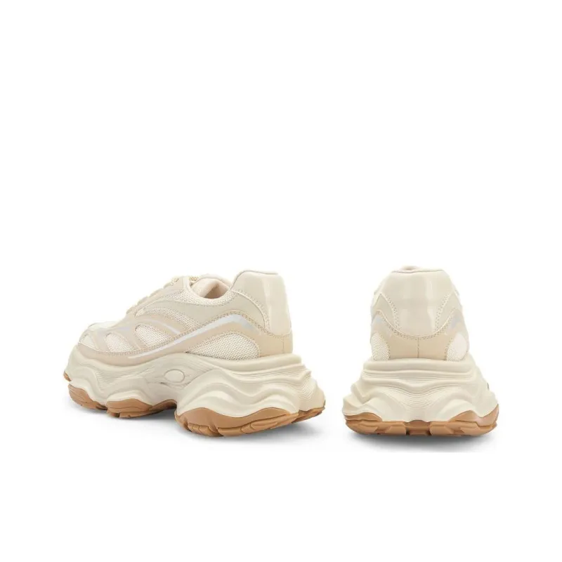 TOOMANYSHOES Low-Top Chunky Sneakers Women's Silver/Apricot-7