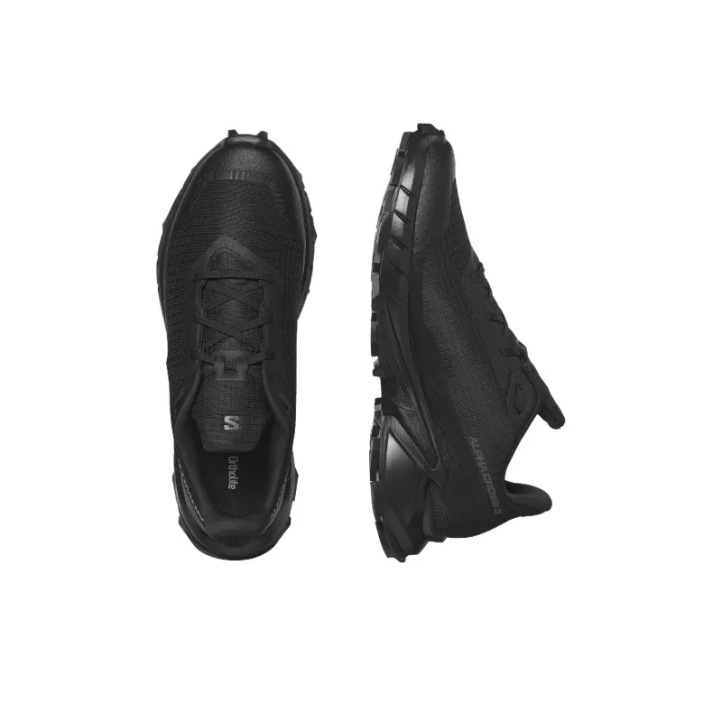 SALOMON ALPHACROSS 5 Anti Slip Wear Resistant Low Top Running Shoes Men's Black-2