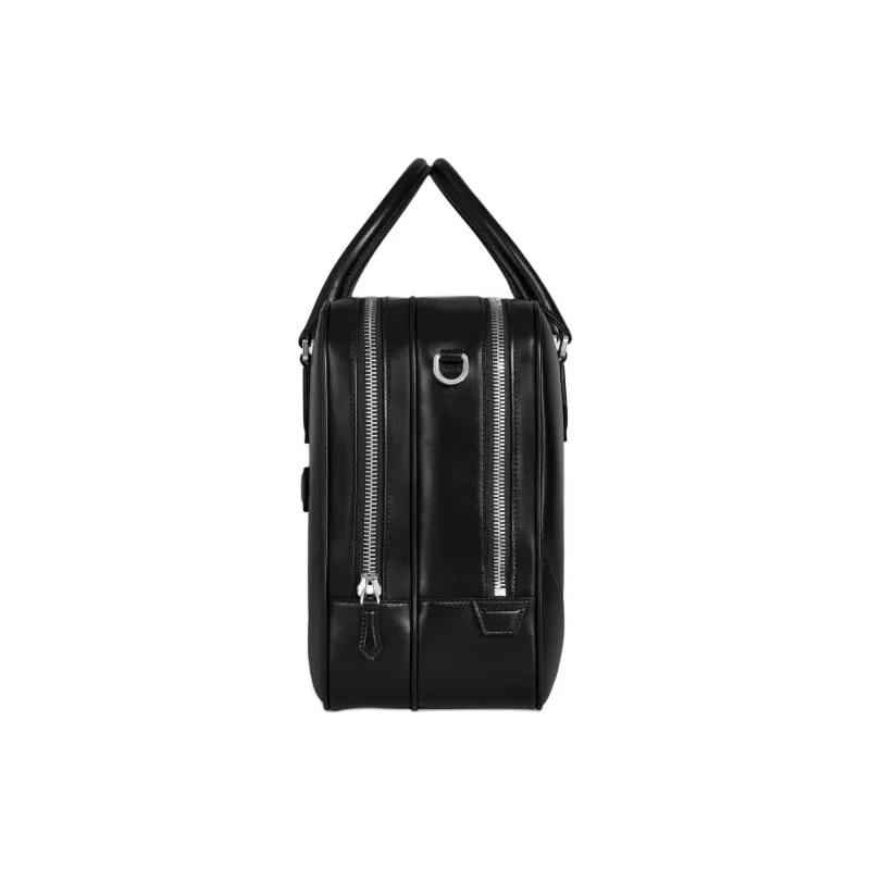 MONTBLANC Calfskin Shoulder Bag, Crossbody Bag, Handbag, Briefcase Large Size Men's Black-2