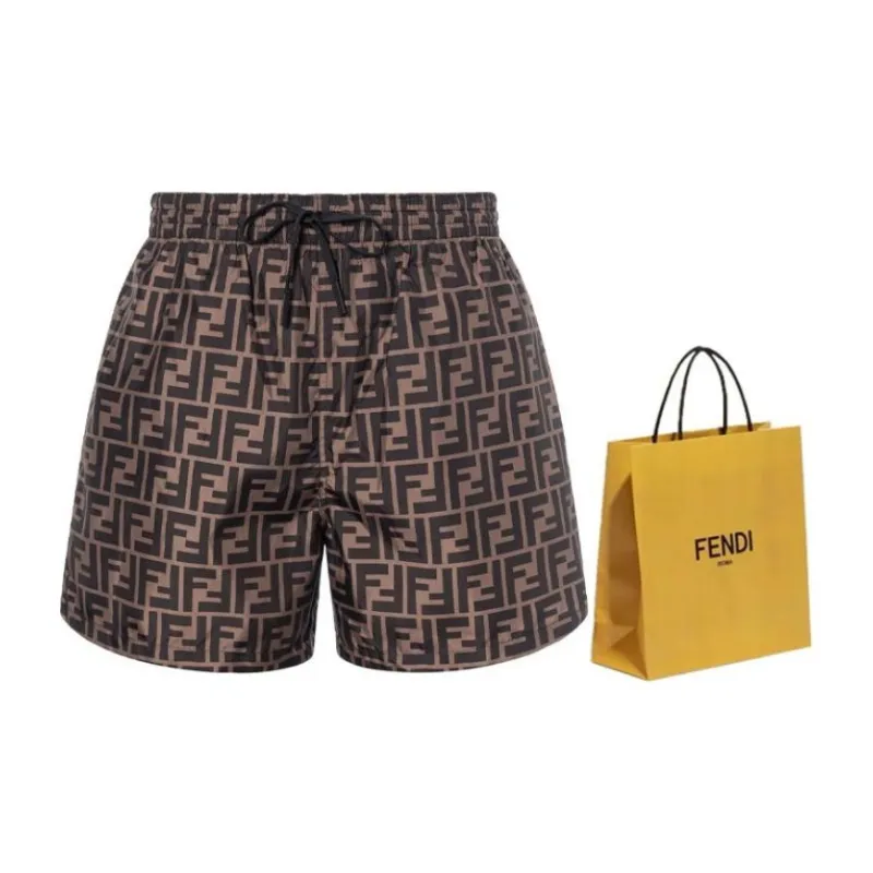 FENDI Ff Drawstring Swim Shorts-2