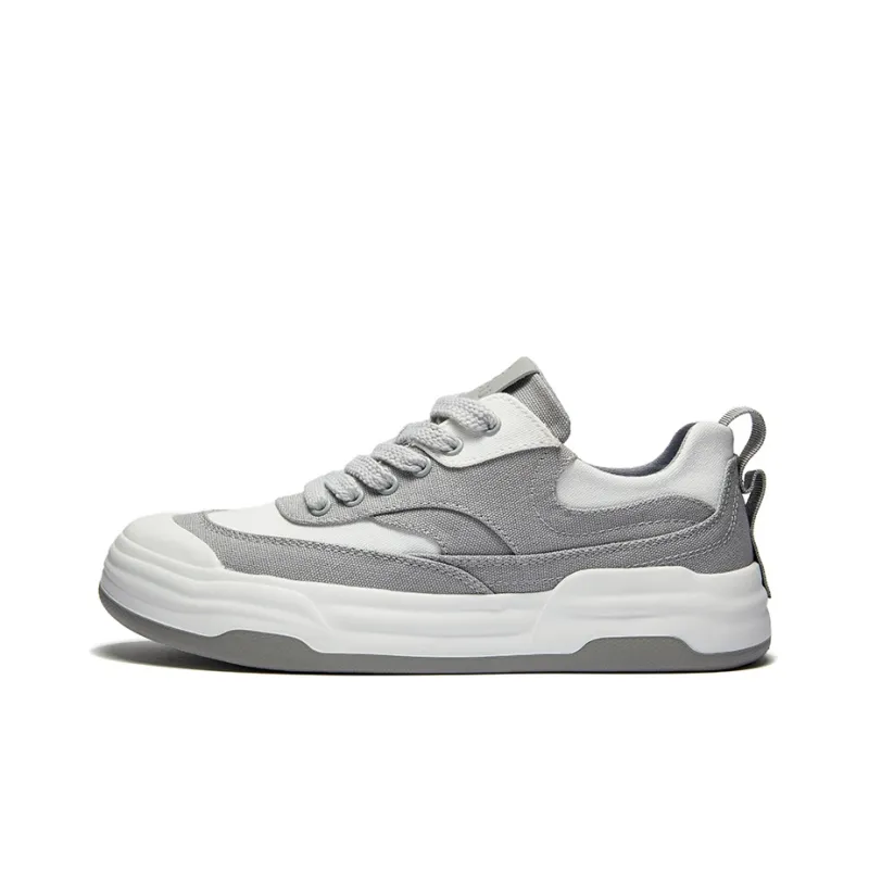 JIPIAO Low Top Canvas Shoes Unisex Gray White Please Order One Size Down-0