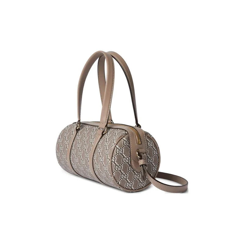 GUCCI Printed Leather Portable Crossbody Bag, Shoulder Bag Women's Taupe-1