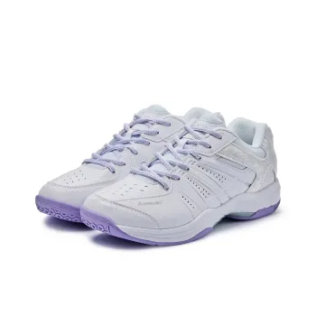 Kawasaki Wind chasing Series Anti Slip Wear Resistant Low Top Badminton Shoes Unisex White Purple
