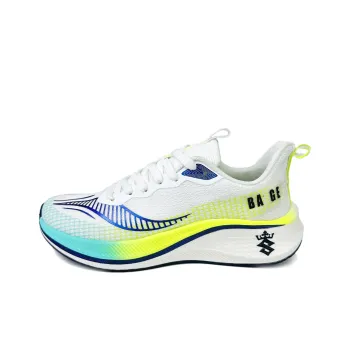 BAGE Low Top Running Shoes Unisex White Ice Green