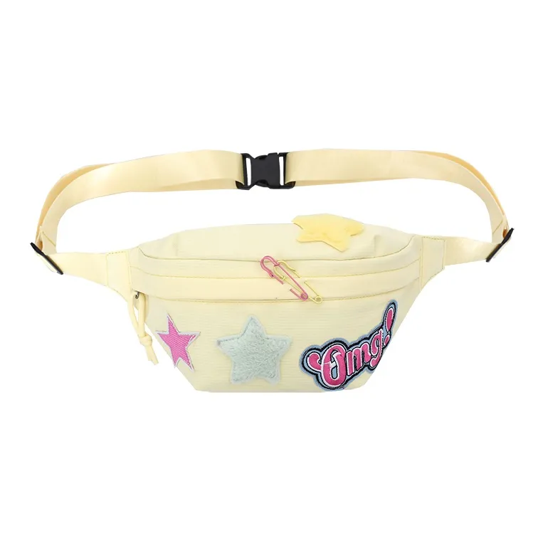 MOK Nylon Sling Bag Regular Unisex Ecru/Black/Pink/Yellow/Green-10