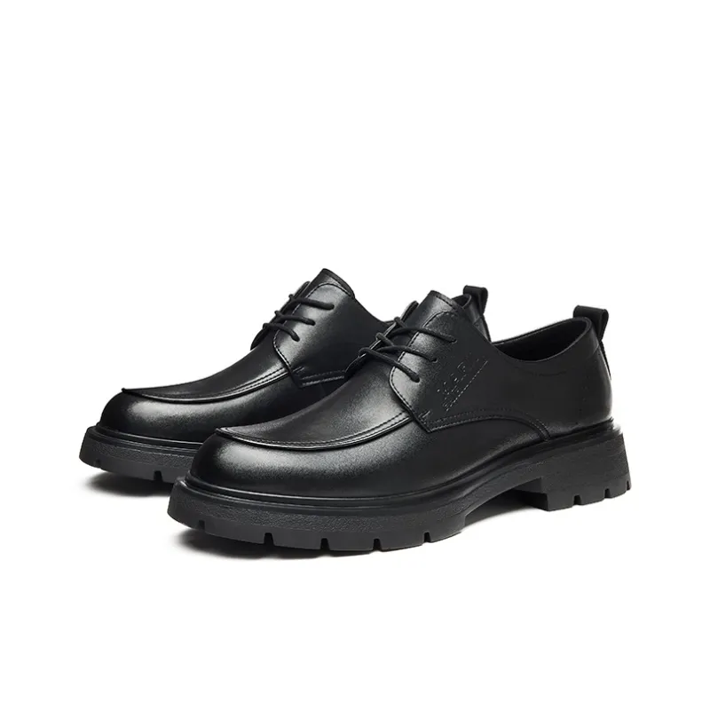 FAIRWHALE Dress Shoes Men Low Top Black/Brown-2