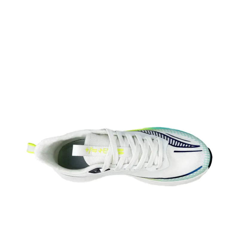 BAGE Low Top Running Shoes Unisex White Ice Green-4