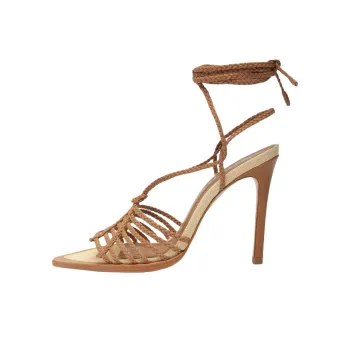 Schutz Adele Strap Sandals 11cm Women's Brown