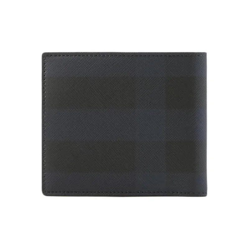 Burberry Polyurethane Wallets Coin Purses Men's Marine Blue-2