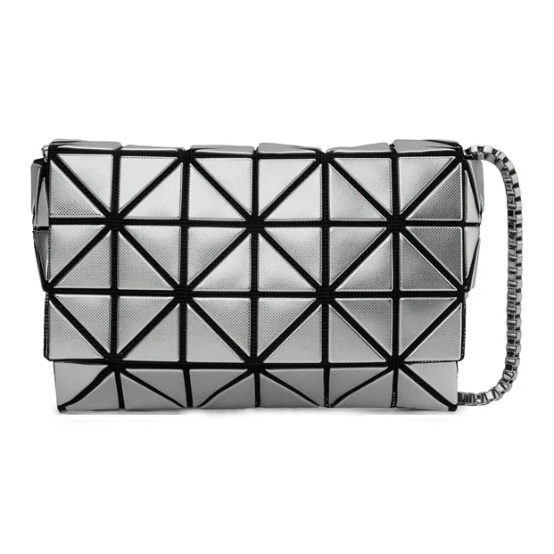 ISSEY MIYAKE Platinum Polyester Polyurethane Crossbody Bag Women's Silver-2