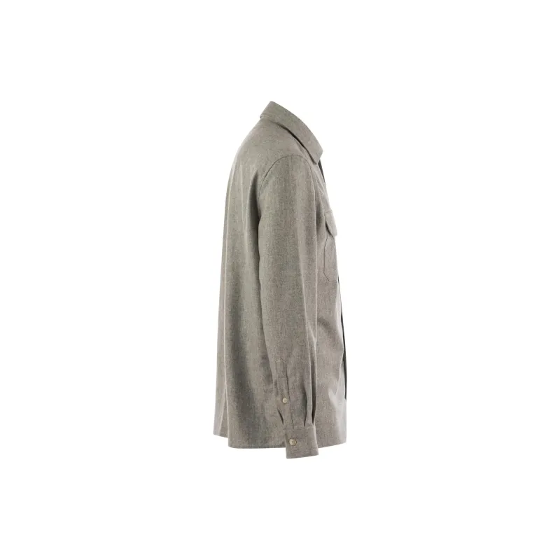 Brunello Cucinelli Flap Pocket Long Sleeved Shirt-2