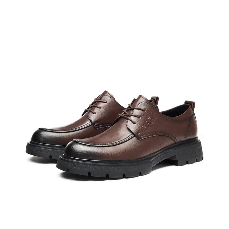 FAIRWHALE Dress Shoes Men Low Top Black/Brown-11