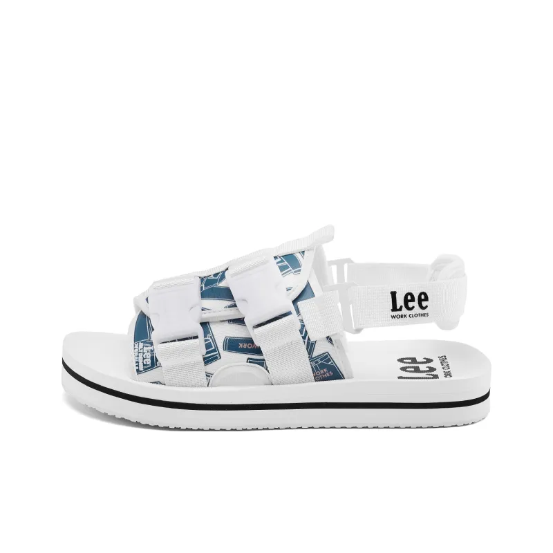 Lee Beach Sandals Men Black/White-5