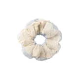 Cream Series Lace Trims Scrunchy[Blue]
