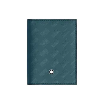 MONTBLANC Cow Leather Card Holder Men's Blue