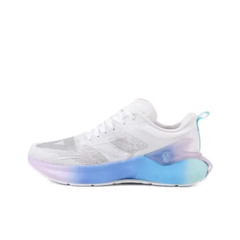 PEAK Cushioned Wear-Resistant Breathable Low-Top Tai Chi Running Shoes Women's White Floral Yarn