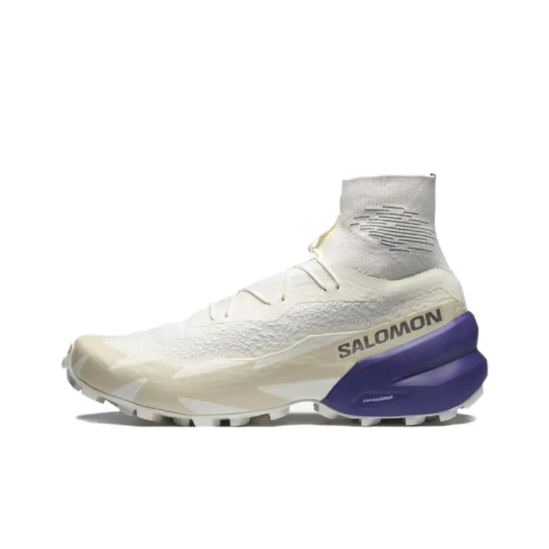 SALOMON SPEEDCROSS ADVANCED Cushioned Wear-Resistant Slip-Resistant Mid-Top Running Shoes Unisex Vanilla-0