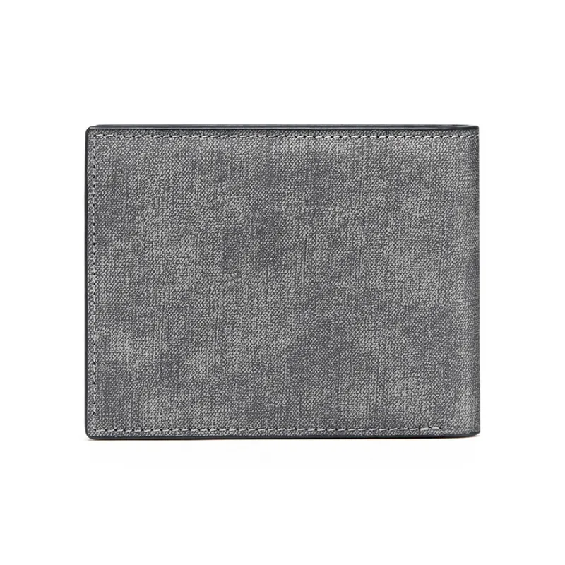 CNOLES Synthetic Leather Wallet Coin Purse Men's Dreamy Gray-1