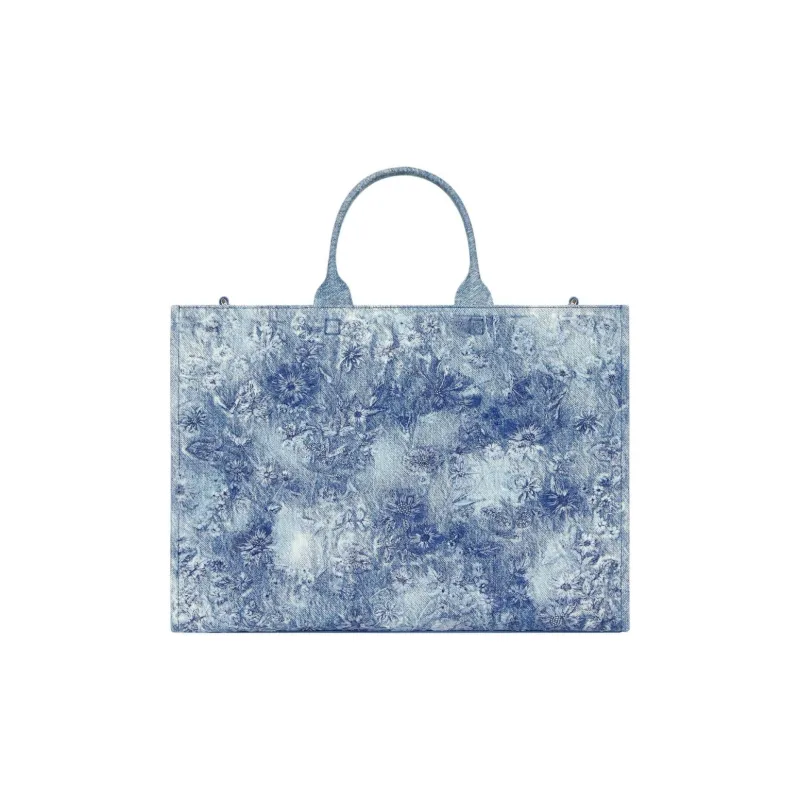 GIVENCHY G Tote Washed Denim Tote Bag, Shopping Bag, Handbag Medium Size Women's Medium Blue-2