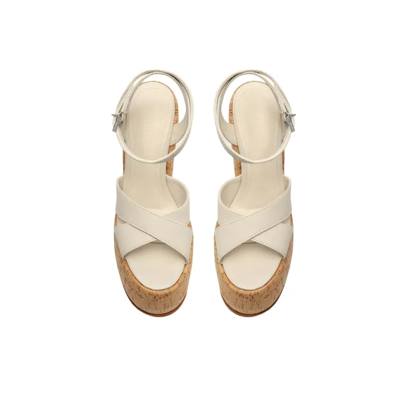 Schutz Pattie Strap Sandals 16.8cm Women's White-4