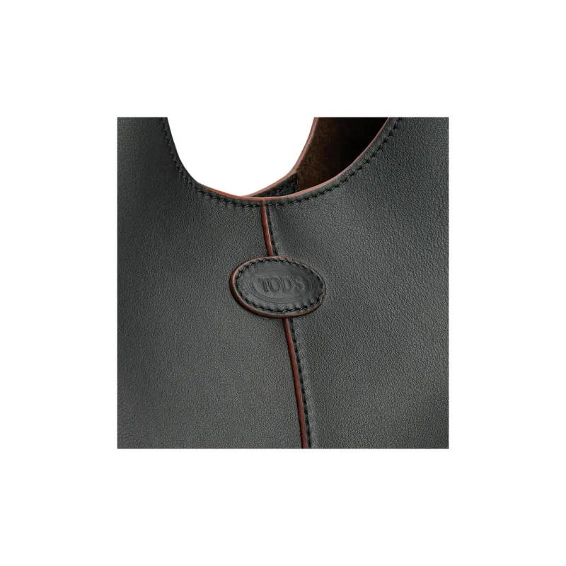 TOD'S Di Logo Debossed Mini Hobo Bag-4