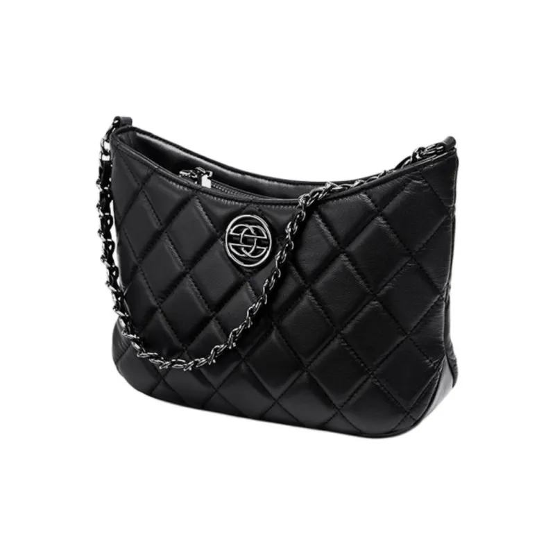CARTELO Genuine Leather Shoulder Bag Women's Black-3