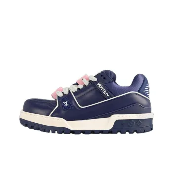 LOUIS VUITTON Trainer Maxi Low Top Casual Shoes Men's Dark Blue