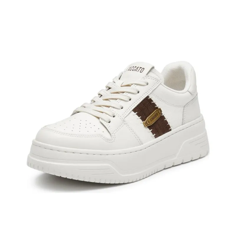 Staccato Patch Shoes Low Top Height Increasing Skateboard Shoes Women's-1