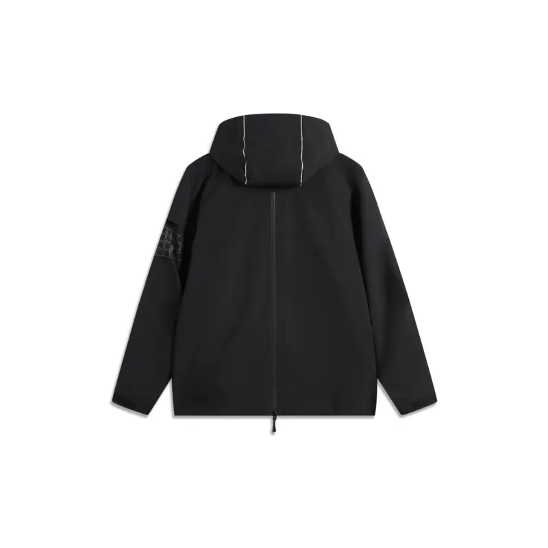 LiNing Waterproof And Windproof Windbreaker Jacket Unisex Black-3