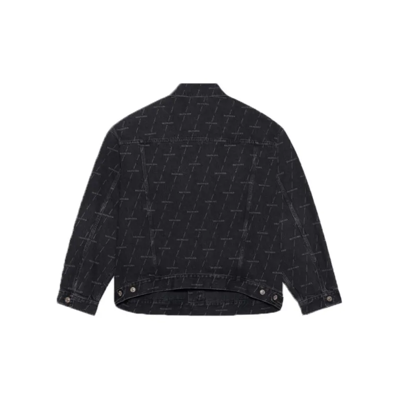 Balenciaga Denim Jacket Fall Women's Black-1