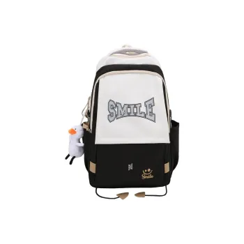 NOMK Nylon Backpack Unisex Black/Red/Blue/Brown
