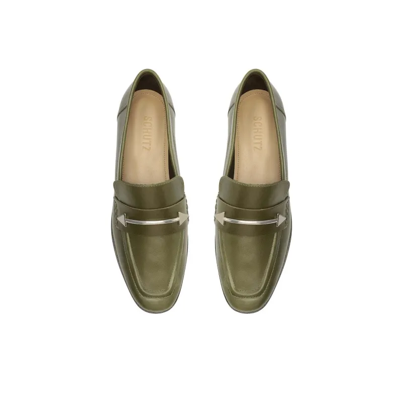 Schutz Desmond Loafers Women's Green-3