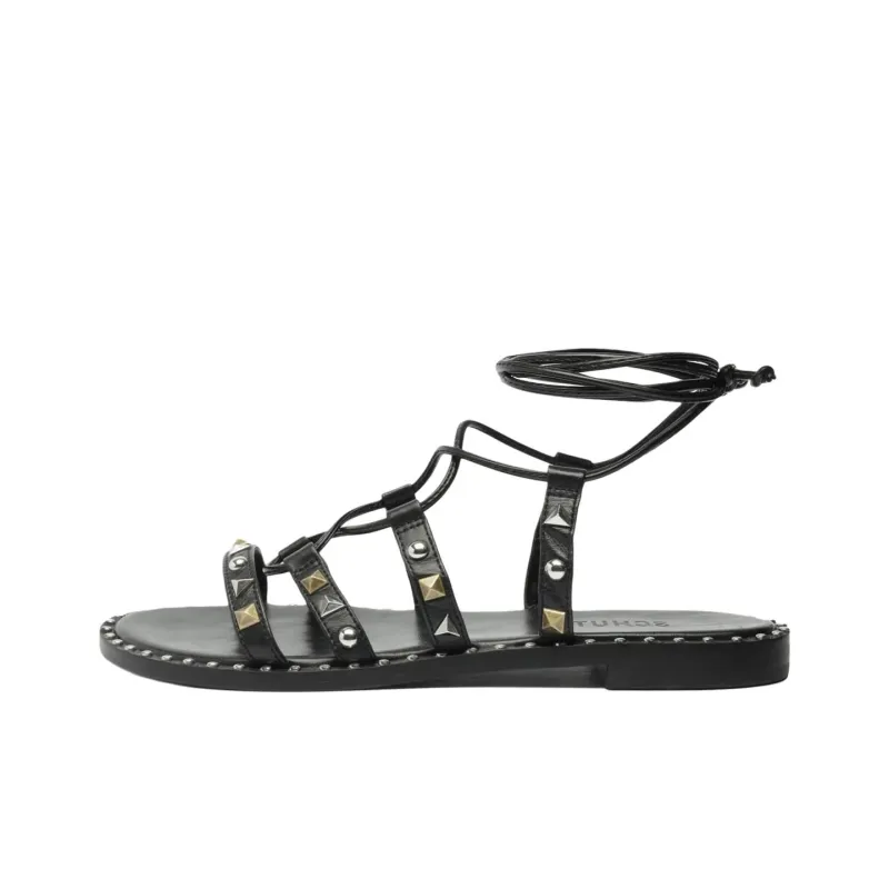 Schutz Makeena Roman Sandals Women's Black-0