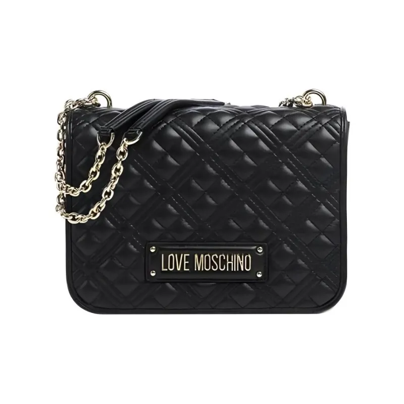 LOVE MOSCHINO Synthetic Leather Portable Crossbody Bag Shoulder Bag Women's Black-0