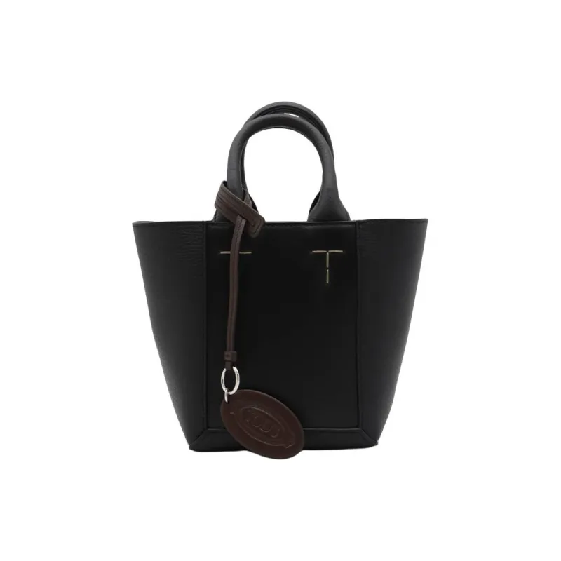 TOD'S Logo Pendent Panelled Tote Bag-0