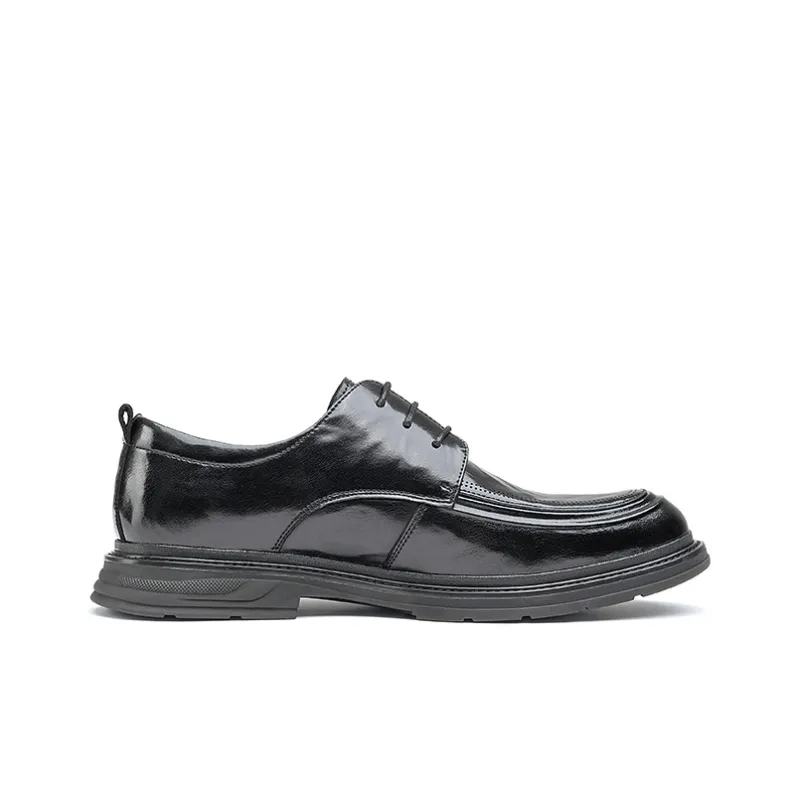 JOSINY Comfortable Wear Resistant Dress Shoes Low Top Men's Black-3