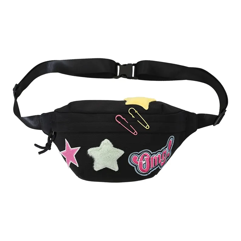 MOK Nylon Sling Bag Regular Unisex Ecru/Black/Pink/Yellow/Green-4