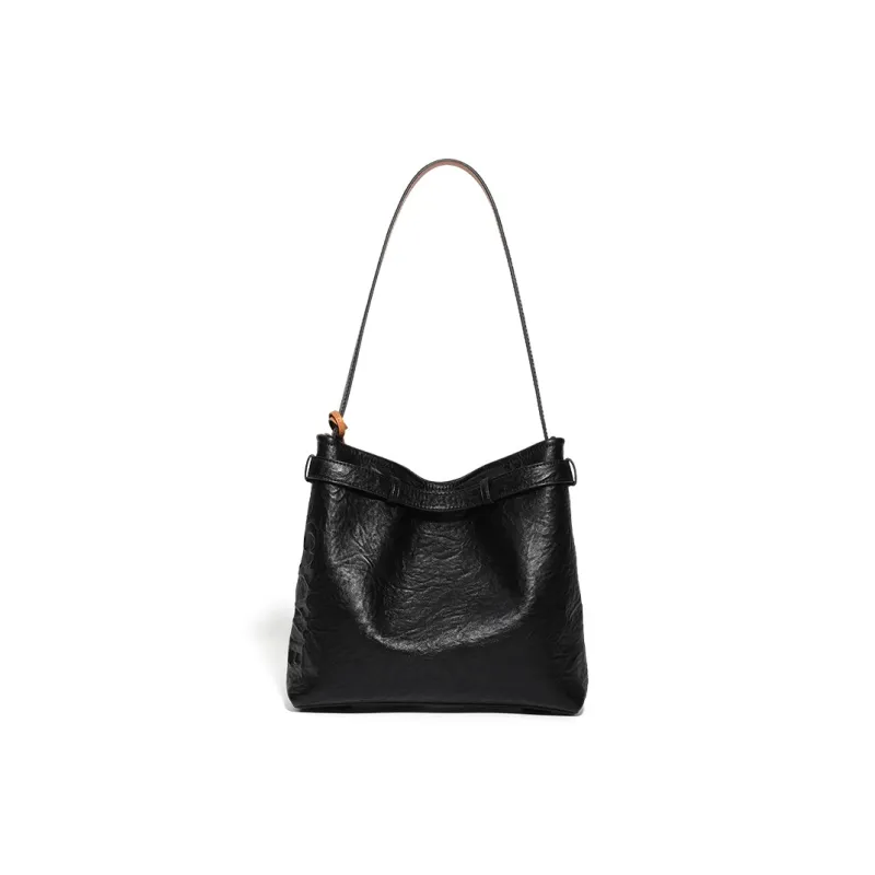 COWEC YCAKI Fabric Women's Bag Medium Size Women's Black/Denim Blue/Black Jacquard-2