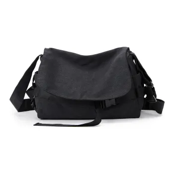 TAKI Fashionable Versatile Commute Portable Canvas Crossbody Bag Unisex Couple's Version Regular Black/Gray Unisex