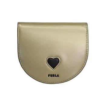 Furla Leather Card Holder Women's Champagne