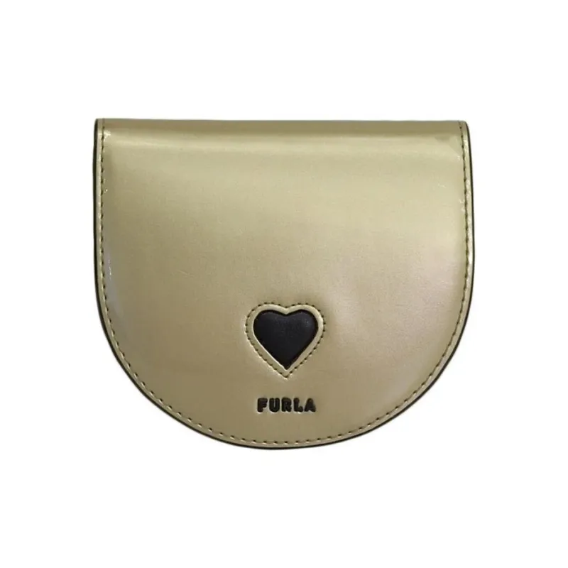 Furla Leather Card Holder Women's Champagne-0