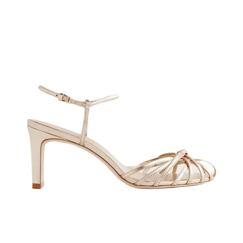 REFORMATION Pamela Strap Sandals 7.5cm Women's Gold-1