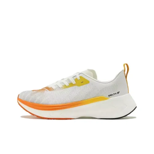 DESCENTE DELTA Anti Slip Wear Resistant Low Top Casual Running Shoes Women's White Orange