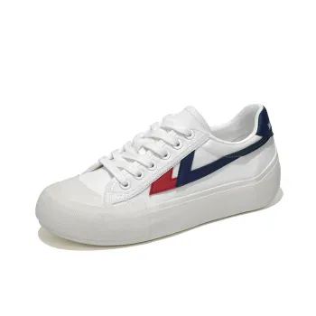 Warrior Divine Power Skybound Moonblade Same Style Casual Canvas Shoes Unisex White/Blue
