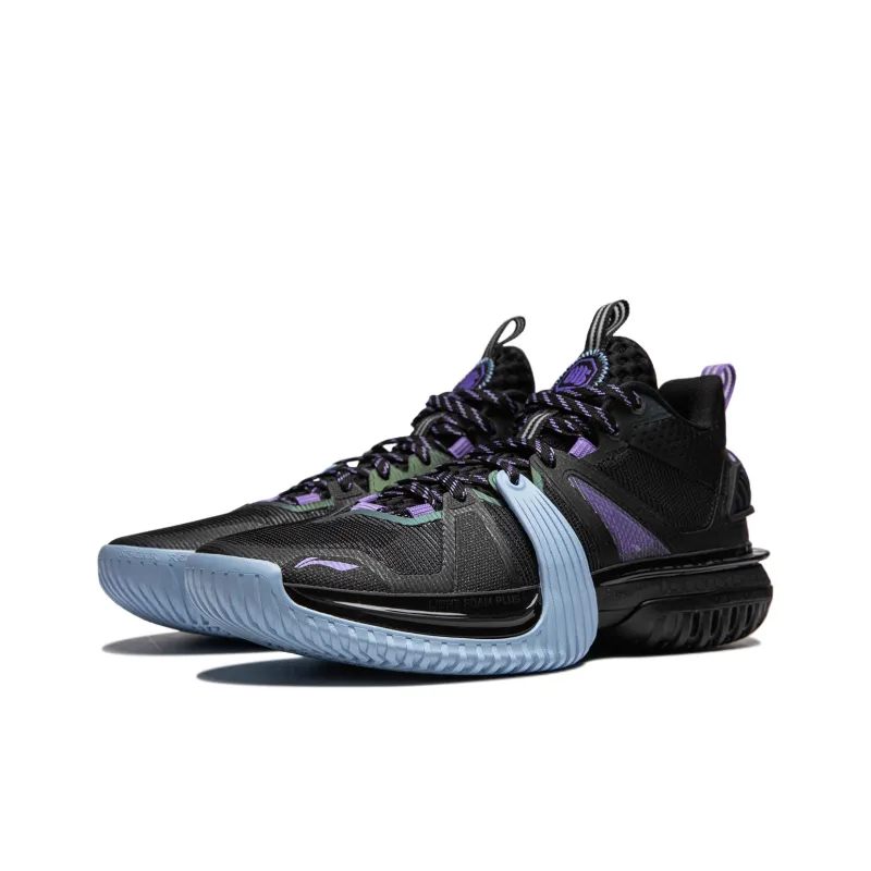 LiNing Storm 2024 Cushioning Breathable Lightweight Rebound Low Top Basketball Shoes Men's Black-2